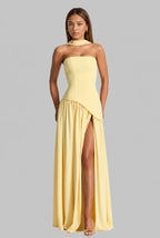 Strapless Corset Back Maxi Dress
