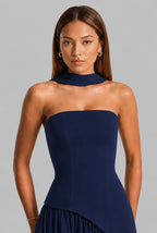 Strapless Corset Back Maxi Dress