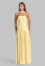 Strapless Corset Back Maxi Dress