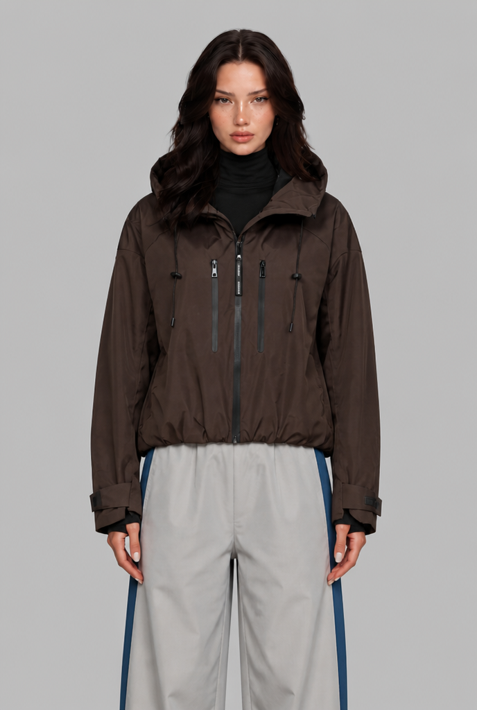 Oversized Hooded Windbreaker Jacket