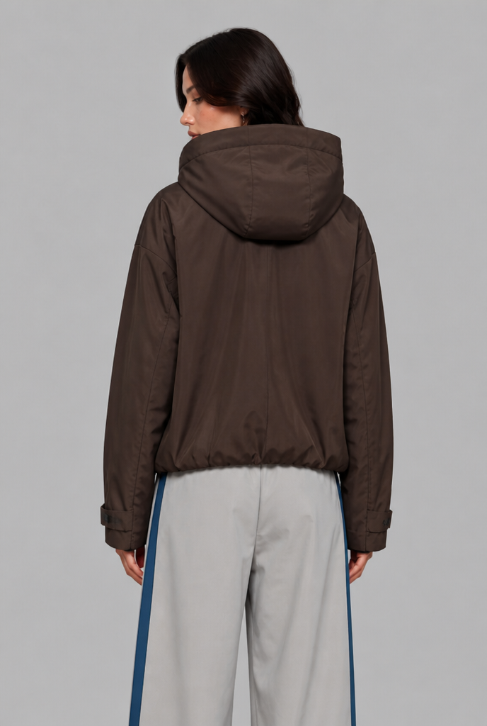 Oversized Hooded Windbreaker Jacket