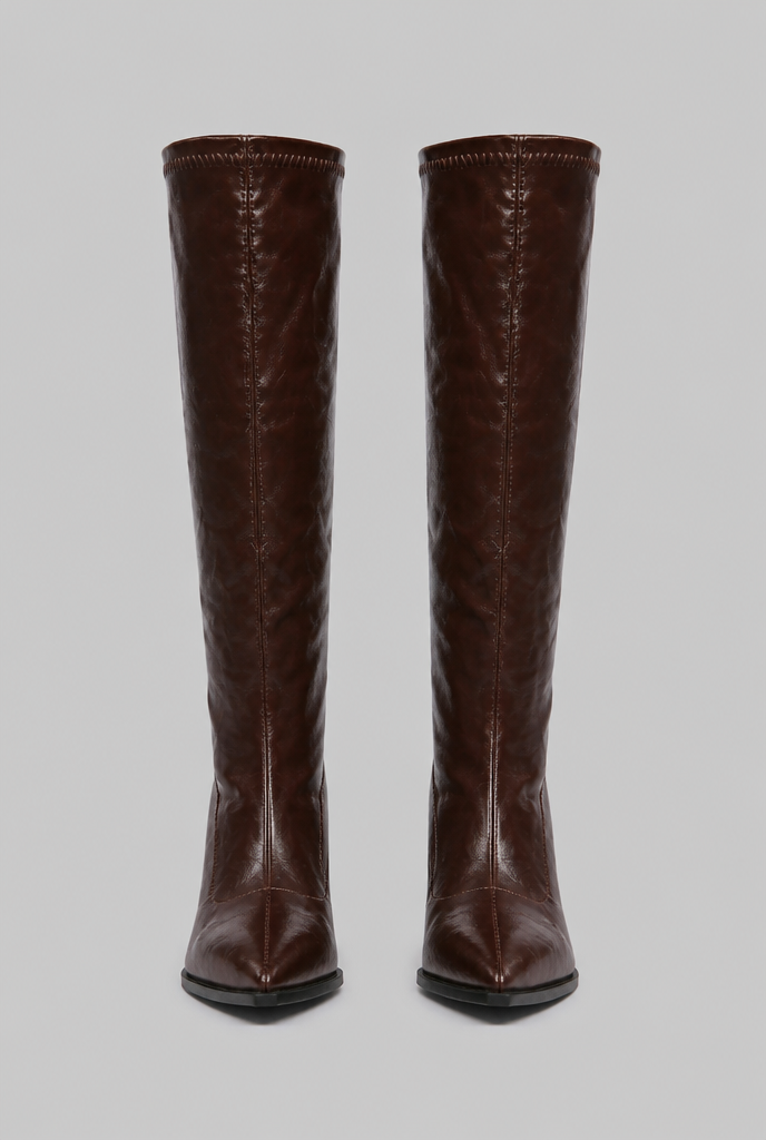 Pointed Toe Knee-High Boots