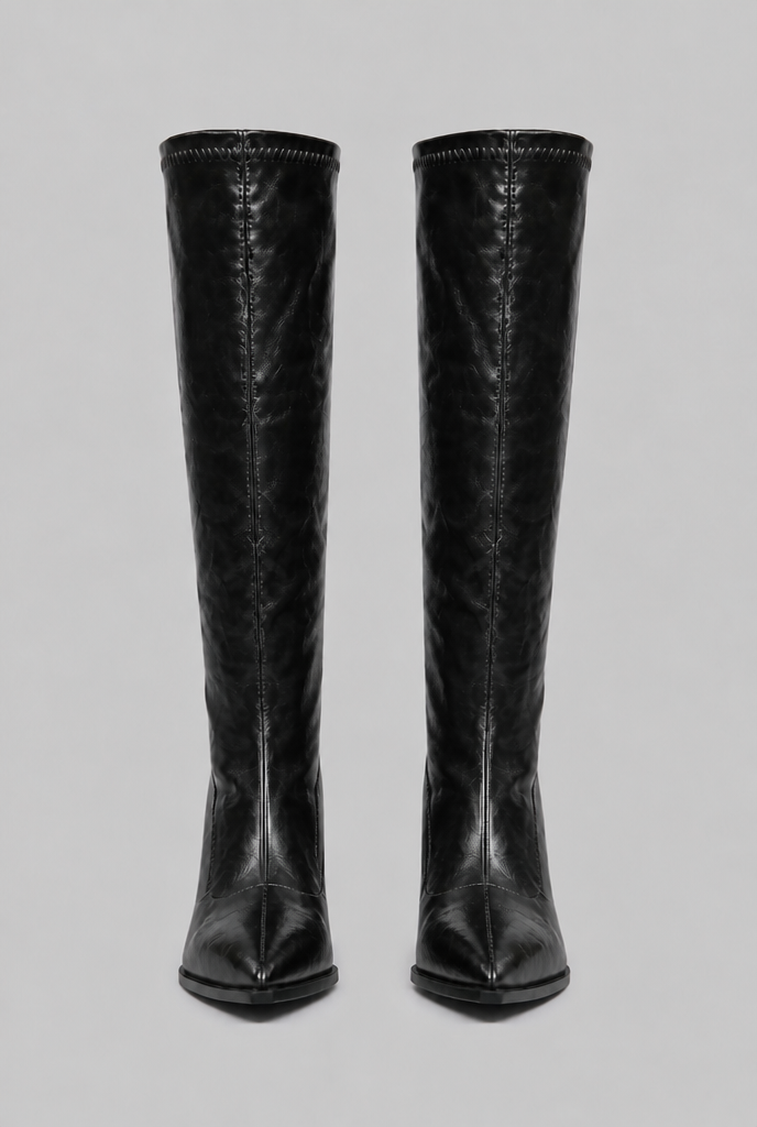 Pointed Toe Knee-High Boots