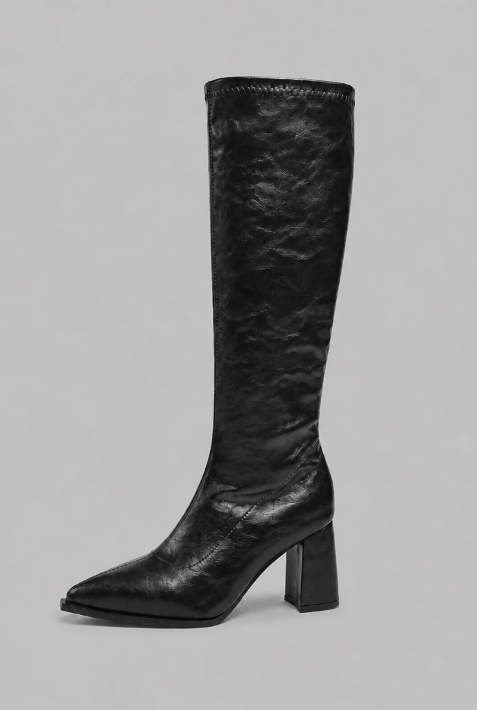 Pointed Toe Knee-High Boots