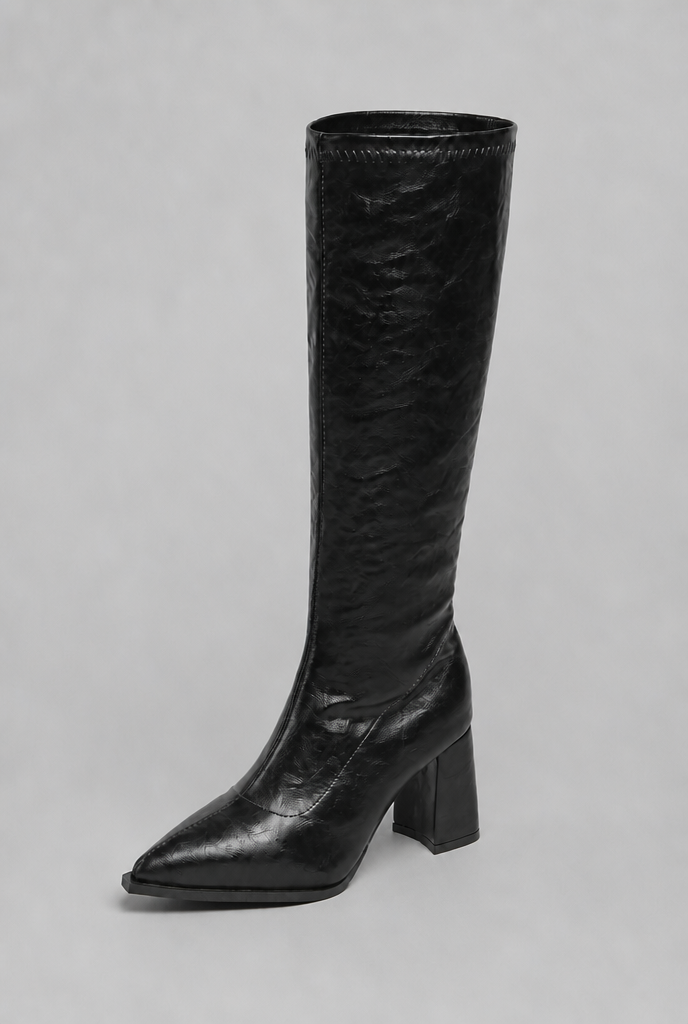 Pointed Toe Knee-High Boots