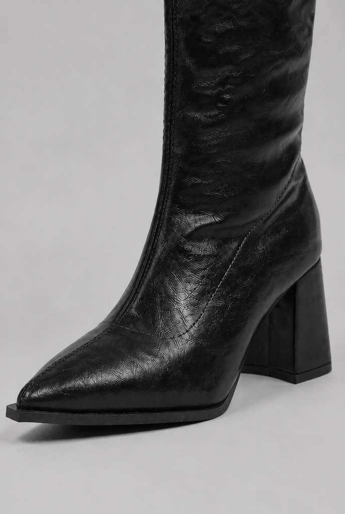 Pointed Toe Knee-High Boots