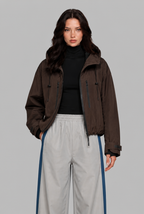 Oversized Hooded Windbreaker Jacket